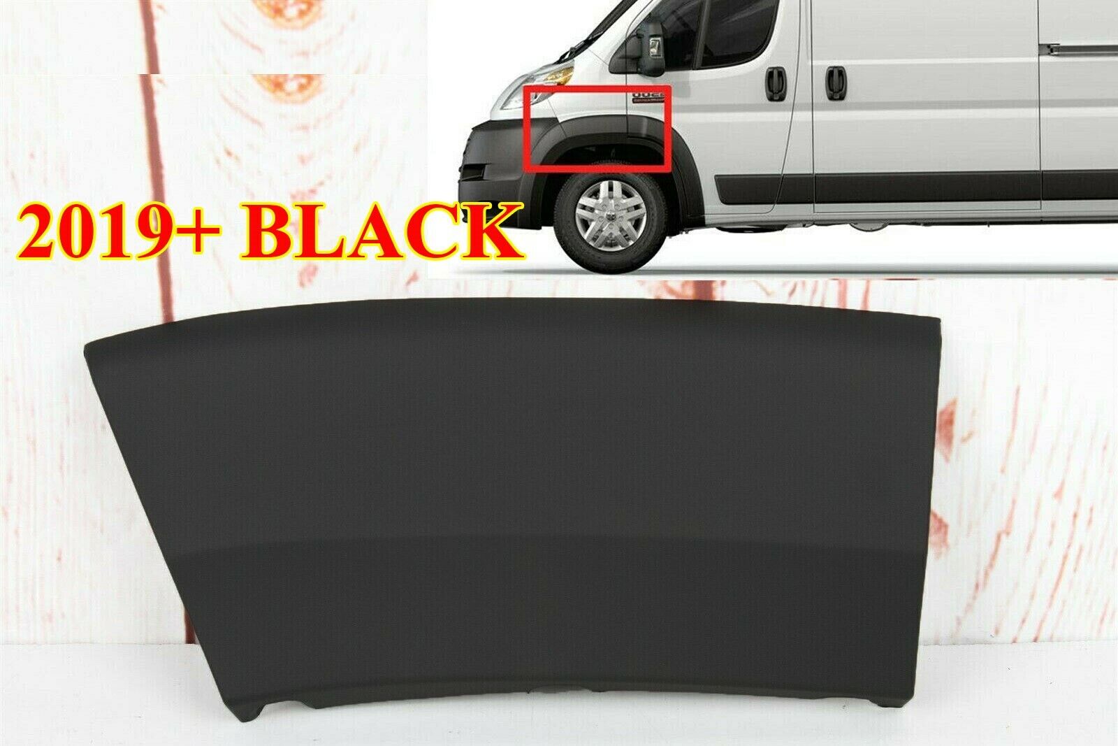 FOR DODGE RAM PROMASTER 2019-2022 FRONT MOLDING TRIM FENDER FLARE MOLDING LEFT