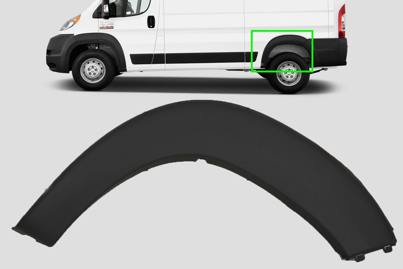 FIT DODGE RAM PROMASTER 2019-2022 LEFT REAR MOLDING WHEEL TRIM FENDER FLARE